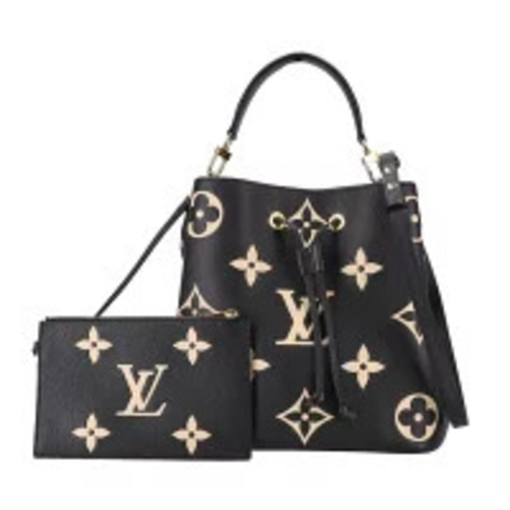 LOUIS VUITTON Neo Noe Bicolor Empreinte Black Beige